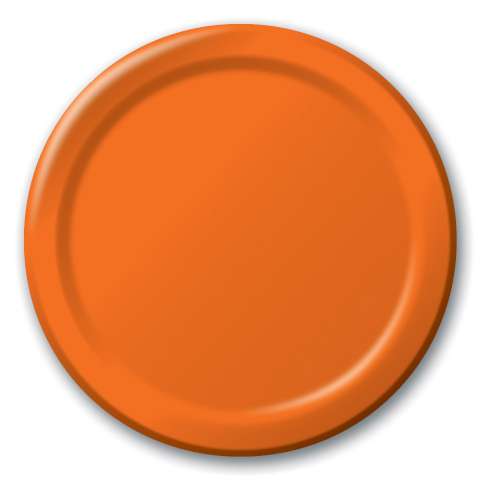 Orange Lunch Plates - Click Image to Close
